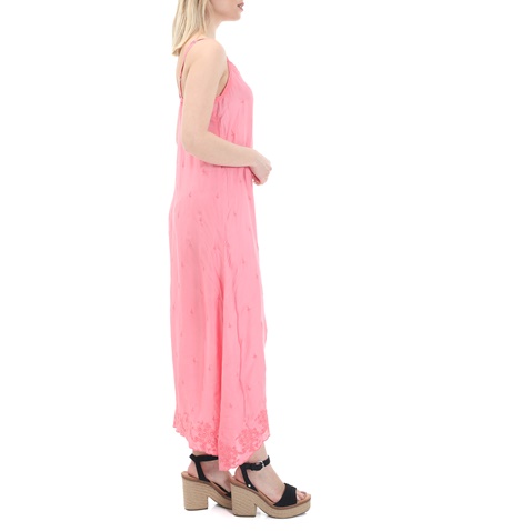 ONESEASON-Γυναικείο maxi φόρεμα ONESEASON ANTOINETTE SLIP DRESS ροζ