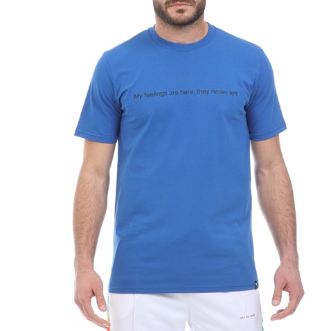 WHY NOT-Ανδρικό t-shirt WHY NOT TEE FEELINGS μπλε