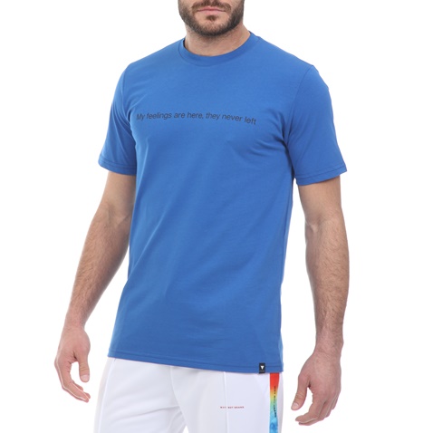 WHY NOT-Ανδρικό t-shirt WHY NOT TEE FEELINGS μπλε
