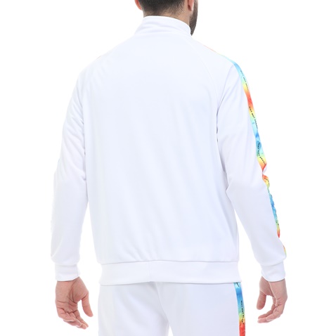 WHY NOT-Ανδρική φούτερ ζακέτα WHY NOT SWEAT MULTICOLOR λευκή