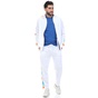 WHY NOT-Ανδρική φούτερ ζακέτα WHY NOT SWEAT MULTICOLOR λευκή
