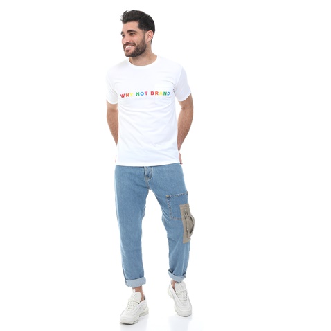 WHY NOT-Ανδρικό t-shirt WHY NOT TEE LOGO λευκό