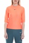 NIKE-Γυναικείο top NIKE NSW ICN CLSH TOP SS MESH πορτοκαλί