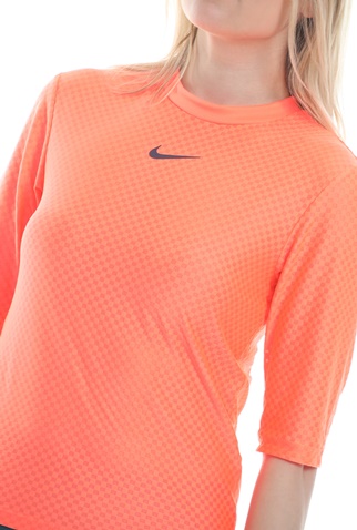 NIKE-Γυναικείο top NIKE NSW ICN CLSH TOP SS MESH πορτοκαλί