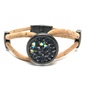 APOXYLO-Γυναικείο βραχιόλι από φελλό APOXYLO 540 BLACK NIKEL SWAROVSKI εκρού μαύρο