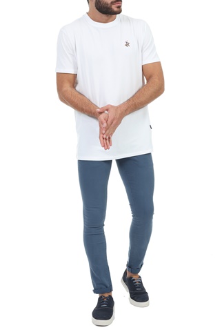 BEVERLY HILLS POLO CLUB-Ανδρική μπλούζα BEVERLY HILLS POLO CLUB Core M1437 R λευκή