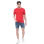 CR7-Ανδρική πλεκτή μπλούζα CR7 Casual Smart Sweater-Slim κόκκινη