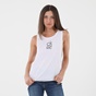 CALVIN KLEIN JEANS-Γυναικείο αμάνικο top CALVIN KLEIN JEANS KW0KW01026 SIDE KNOTTED λευκό