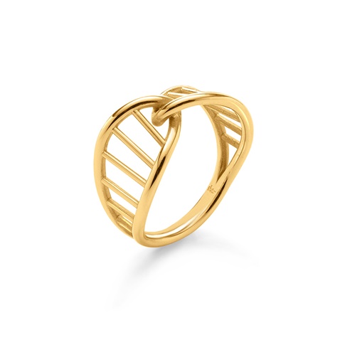FOLLI FOLLIE-Γυναικείο ασημένιο δαχτυλίδι FOLLI FOLLIE Style DNA επίχρυσο