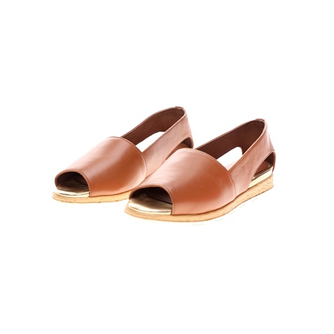 AEROSOLES-Γυναικείες peep toes εσπαντρίγιες AEROSOLES καφέ