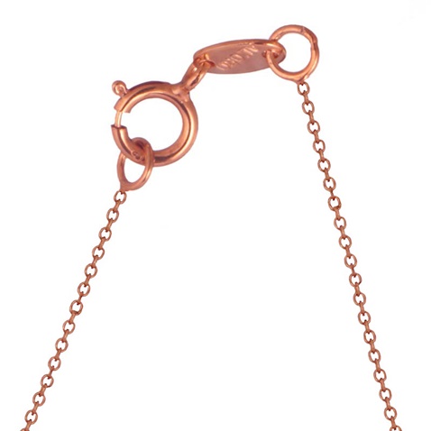 JEWELTUDE-Γυναικείο ασημένιο κοντό κολιέ JEWELTUDE 12216 ρόζ επιχρυσωμένο