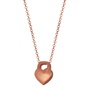 JEWELTUDE-Γυναικείο ασημένιο κοντό κολιέ JEWELTUDE 12366 ροζ επιχρυσωμένο