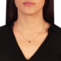 JEWELTUDE-Γυναικείο ασημένιο κοντό κολιέ JEWELTUDE 12366 ροζ επιχρυσωμένο