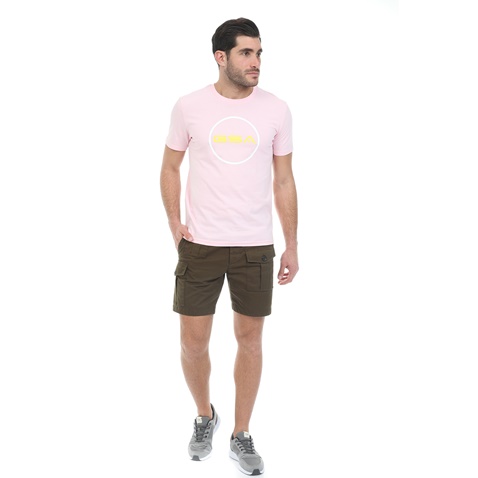 GSA-Ανδρικό t-shirt GSA ORGANIC PLUS SUPERLOGO TRE ροζ