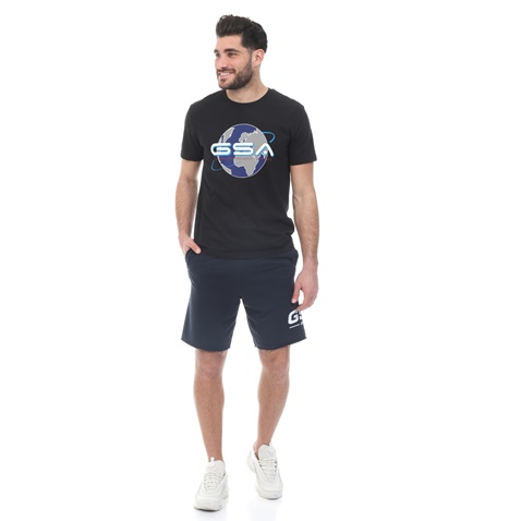 GSA-Ανδρικό t-shirt GSA ORGANIC PLUS EARTH TEE μαύρο