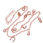 JEWELTUDE-Γυναικείο ασημένιο βραχιόλι ποδιού JEWELTUDE 10973 ροζ χρυσό