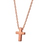 JEWELTUDE-Γυναικείο ασημένιο κοντό κολιέ JEWELTUDE 10022 ρόζ επιχρυσωμένο