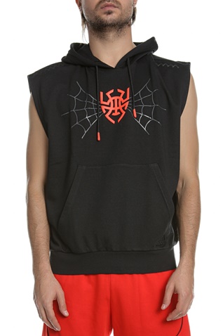 adidas Performance-Ανδρική φούτερ μπλούζα adidas Performance DM SS HOODIE μαύρη
