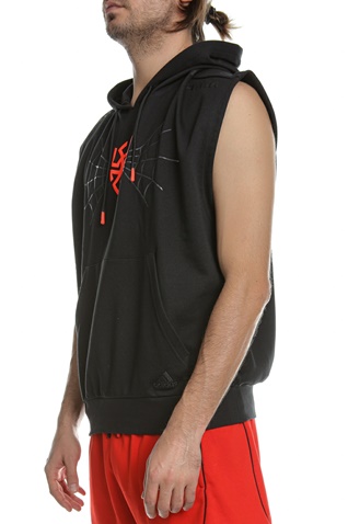 adidas Performance-Ανδρική φούτερ μπλούζα adidas Performance DM SS HOODIE μαύρη