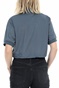 adidas Originals-Γυναικεία cropped polo μπλούζα adidas Originals μπλε