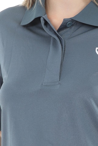 adidas Originals-Γυναικεία cropped polo μπλούζα adidas Originals μπλε