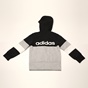 adidas Performance-Παιδική φούτερ ζακέτα adidas Performance GD6328 YB LIN CB FZ FL μαύρη γκρι