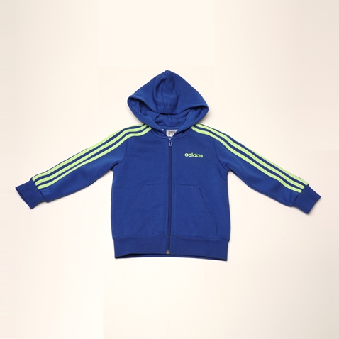adidas Originals-Παιδική φούτερ ζακέτα adidas Originals GD6556 YB E 3S FZ HD μπλε πράσινη