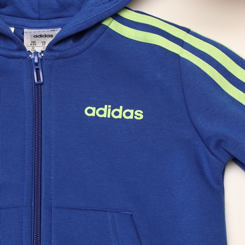 adidas Originals-Παιδική φούτερ ζακέτα adidas Originals GD6556 YB E 3S FZ HD μπλε πράσινη