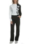 KARL LAGERFELD-Γυναικείο παντελόνι KARL LAGERFELD Cady Pants W/ Logo Tape μαύρο