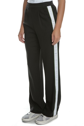 KARL LAGERFELD-Γυναικείο παντελόνι KARL LAGERFELD Cady Pants W/ Logo Tape μαύρο