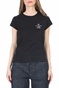 KARL LAGERFELD-Γυναικείο t-shirt KARL LAGERFELD Address Logo Pocket μαύρο