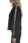 KARL LAGERFELD-Γυναικεία cropped φούτερ μπλούζα KARL LAGERFELD Double Jersey μαύρη