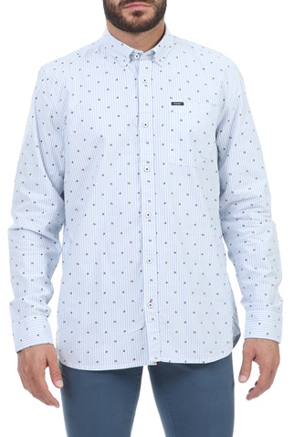 GARCIA JEANS-Ανδρικό πουκάμισο GARCIA JEANS μπλε λευκό