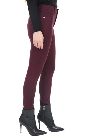 TED BAKER-Γυναικείο παντελόνι skinny TED BAKER STRENT μπορντο