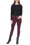 TED BAKER-Γυναικείο παντελόνι skinny TED BAKER STRENT μπορντο