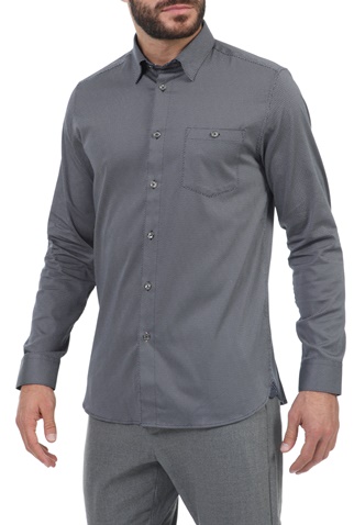 TED BAKER-Ανδρικό πουκάμισο TED BAKER SHUGER μπλε