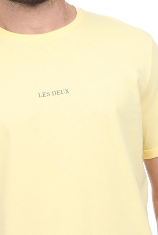 LES DEUX-Ανδρικό t-shirt LES DEUX Lens κίτρινο