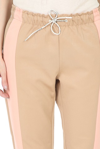 SCOTCH & SODA-Γυναικείο παντελόνι SCOTCH & SODA Club nomade tapered μπεζ ροζ