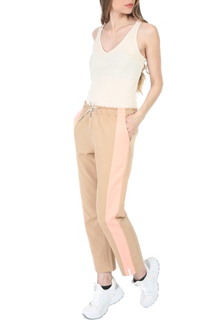 SCOTCH & SODA-Γυναικείο παντελόνι SCOTCH & SODA Club nomade tapered μπεζ ροζ