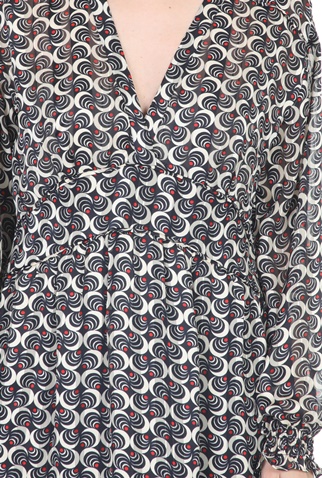 SCOTCH & SODA-Γυναικείο φόρεμα SCOTCH & SODA Sheer feminine εμπριμέ