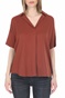 SCOTCH & SODA-Γυναικείο πουκάμισο SCOTCH & SODA Pop over shirt καφέ