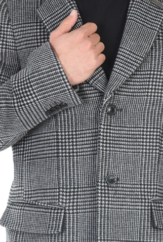 SCOTCH & SODA-Ανδρικό παλτό SCOTCH & SODA γκρι μαύρο