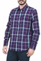 SCOTCH & SODA-Ανδρικό καρό πουκάμισο SCOTCH & SODA μπλε