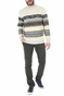 SCOTCH & SODA-Ανδρικό πουλόβερ SCOTCH & SODA Bouclι pull with jacquard μπεζ