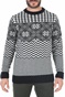 SCOTCH & SODA-Ανδρικό πουλόβερ SCOTCH & SODA Lightweight wool-blend Fair Is ασπρόμαυρο