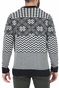 SCOTCH & SODA-Ανδρικό πουλόβερ SCOTCH & SODA Lightweight wool-blend Fair Is ασπρόμαυρο