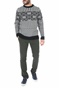 SCOTCH & SODA-Ανδρικό πουλόβερ SCOTCH & SODA Lightweight wool-blend Fair Is ασπρόμαυρο