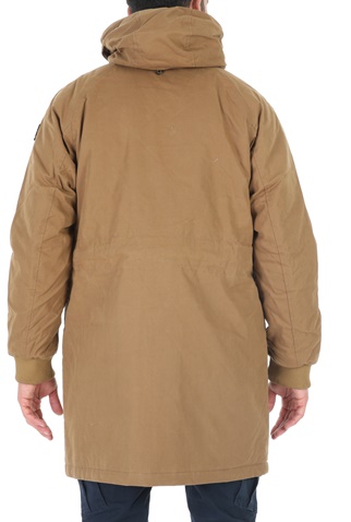 SCOTCH & SODA-Ανδρικό παρκά SCOTCH & SODA Reversible cotton and teddy καφέ λευκό μπλε