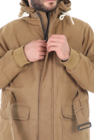 SCOTCH & SODA-Ανδρικό παρκά SCOTCH & SODA Reversible cotton and teddy καφέ λευκό μπλε