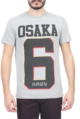 SUPERDRY-Ανδρικό t-shirt SUPERDRY γκρι 
